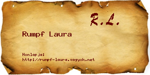 Rumpf Laura névjegykártya